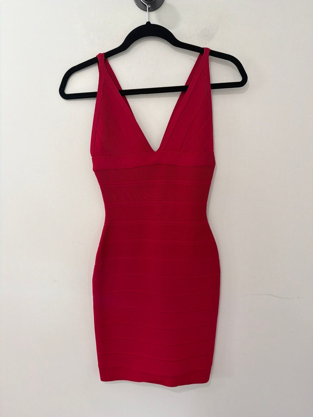Herve Leger Vintage Bandage Mini Dress Red Size XXS